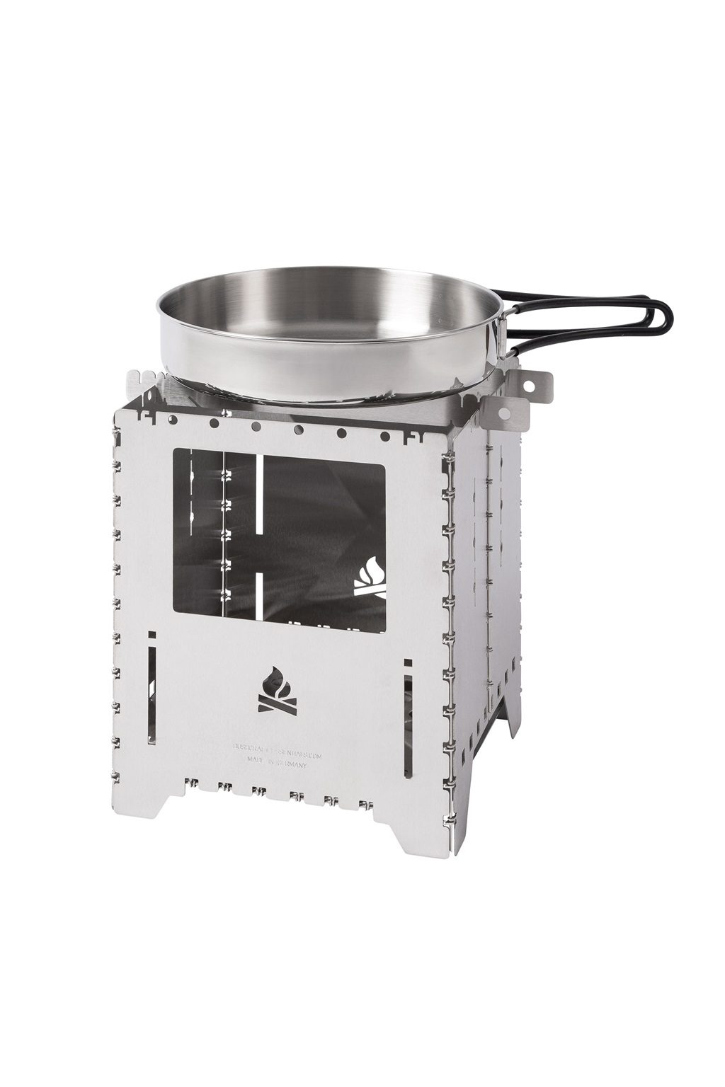 Bushbox XXL+ von Bushcraft Essentials grooser Outdoor Kocher mit Pfanne